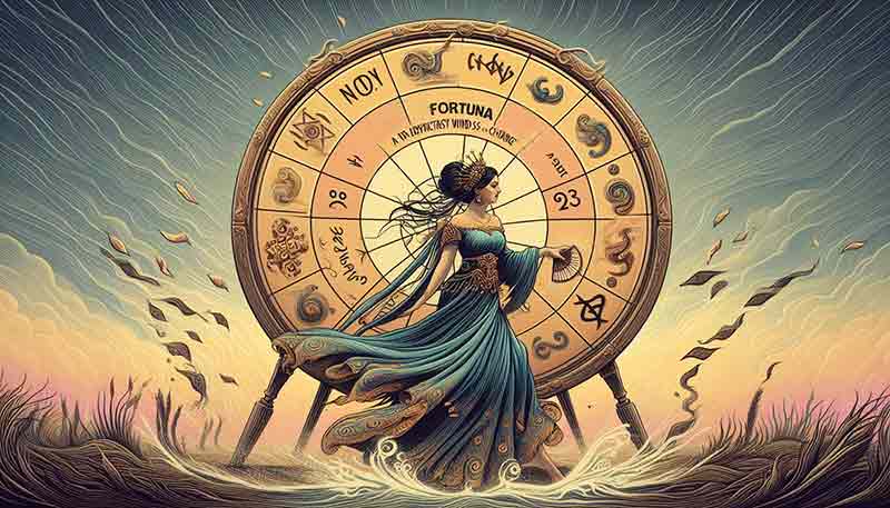 Lady Fortuna spins our destiny wheel Lady Fortuna spins our destiny wheel