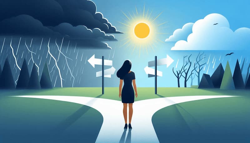 Standing in the middle of a crossroad